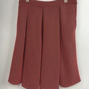 Lularoe Madison L Large Black and Orange Polka Dot